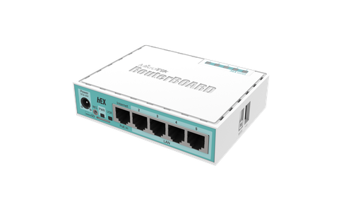 MikroTik hEX (RB750Gr3) rodando RouterOS